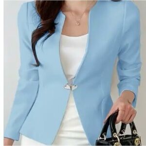 16. Elegant Sky Blue Women's Blazer